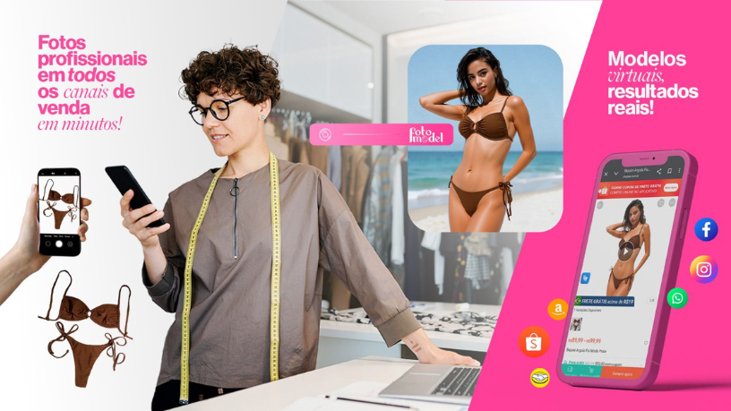 Com o FotoModel, sua marca pode expressar identidade e criatividade usando visuais realistas gerados por IA.