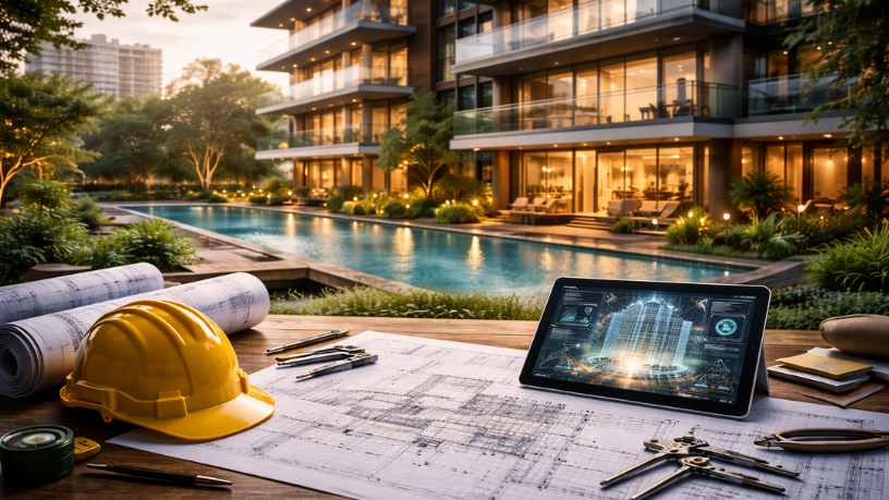 O papel da engenharia é essencial para garantir conforto, segurança e eficiência na experiência imobiliária. Alex Nabuco Dos Santos reforça a importância do planejamento técnico.